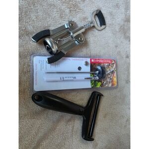 Kitchen Tool Set Everyday Living Digital Thermometer Corkscrew Cheese Slicer